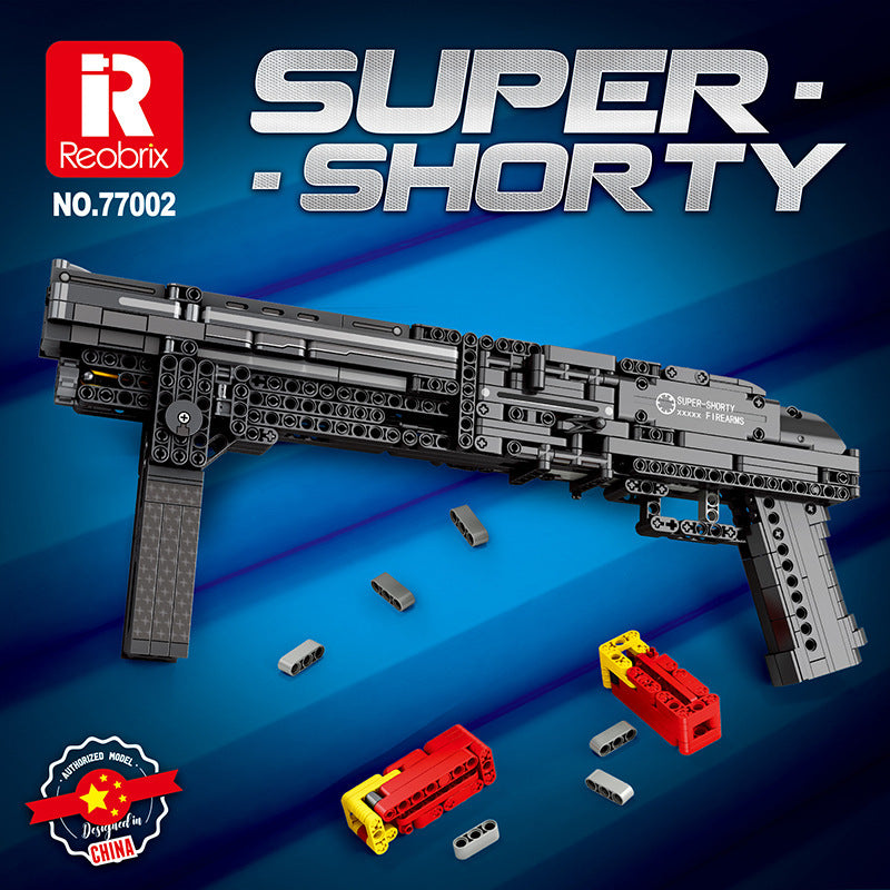 Reobrix 882pcs Shorty Pump Gun Fireable Assembling Building Blocks