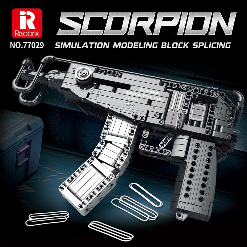 566PCS 77029 Reobrix Scorpion Gun Fireable Assembling Building Blocks