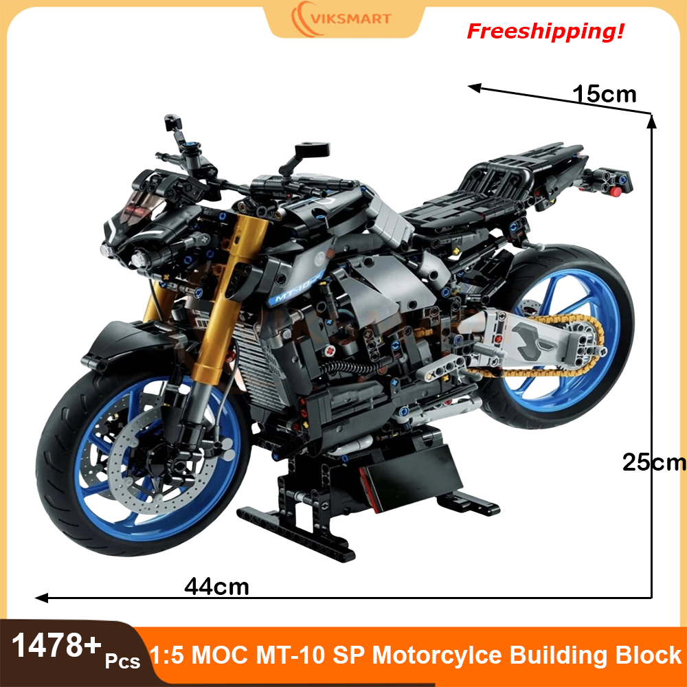 Technical 42159 1478Pcs MT-10 MOC Motorcycle Model Building Blocks