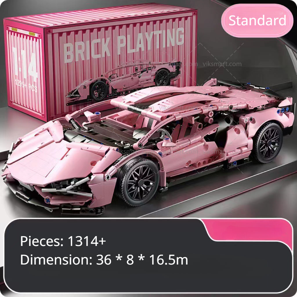 Pink Cyberpunk Racing Car Model