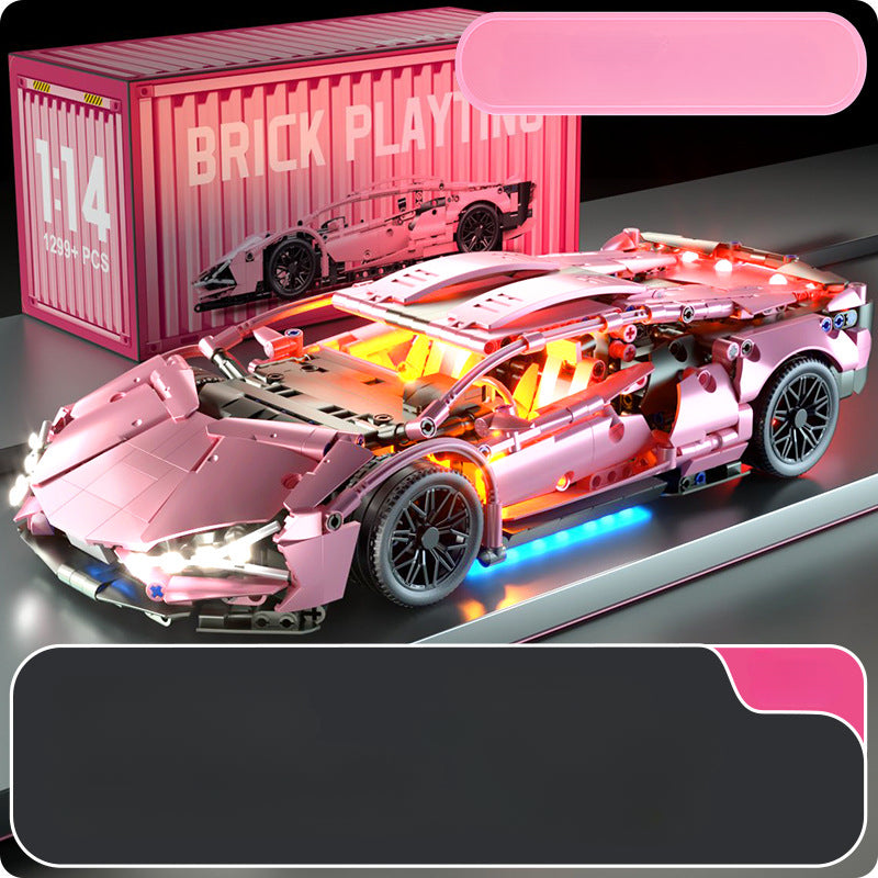 Pink Cyberpunk Racing Car Model